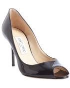 Jimmy Choo Black Patent Leather 'Evelyn' Pumps - Lyst