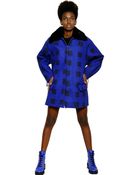 Kenzo Wool Felt And Shearling Coat - Lyst