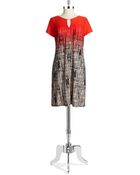 Calvin Klein Patterned Shift Dress - Lyst