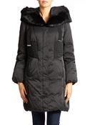 Elie Tahari Fur Accented Puffer Coat - Lyst