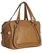 Chloé Caramel Calfskin Paraty Satchel - Lyst