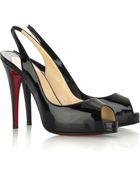 Christian Louboutin No Privé 120 Patent Slingbacks - Lyst