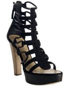 Giuseppe Zanotti Black Suede Gladiator Platform Sandals - Lyst