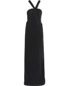 Jil Sander Flamant Crepe Halterneck Gown - Lyst