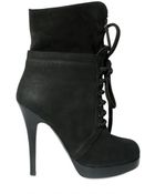 Giuseppe Zanotti 120mm High Suede and Nabuk Lace-up Boots - Lyst