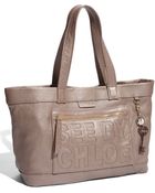 See By Chloé Zip File Lambskin Leather Tote - Lyst