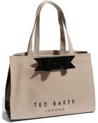 Ted Baker Bow Ikon Patent Tote - Lyst