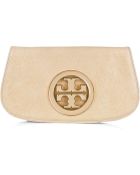 Tory Burch Logo Leather Clutch - Lyst