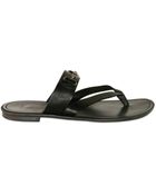 Dolce & Gabbana Textured Calf Flip Flop Sandals - Lyst