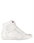 Maison Margiela Dirty Calf High Top Strap Sneakers - Lyst