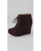 Jeffrey Campbell Hamilton Suede Wedge Booties - Lyst
