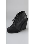 Rag & Bone Odval Desert Suede Wedge Booties - Lyst