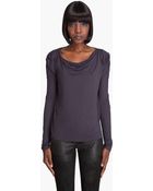 Vanessa Bruno Cowl Neck Jersey Top - Lyst