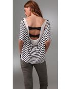 Alice + Olivia Britton Striped Tee - Lyst
