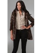 Free People About Town Faux Fur Coat - Lyst