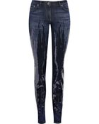 Roberto Cavalli Sequin-embellished Mid-rise Skinny Jeans - Lyst