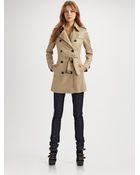 Burberry Brit Double-breasted Trench Coat - Lyst