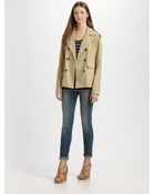 Vince Cropped Trench Coat - Lyst