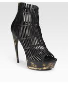 Alexander McQueen Open-toe Ankle Boots - Lyst