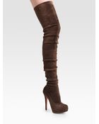 Christian Louboutin Gazolina Suede Over-the-knee Boots - Lyst