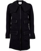 3.1 Phillip Lim Quilted Double Breasted Coat - Lyst