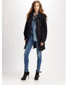 Burberry Brit Hooded Cotton Parka - Lyst