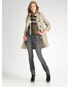 Burberry Brit Double-breasted Trench Coat - Lyst