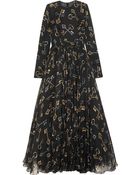Dolce & Gabbana Printed Silk-Chiffon Gown - Lyst