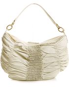 Diane von Furstenberg Cream Kelli Hobo Shoulder Bag - Lyst