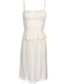 Burberry Prorsum Silk Dress with Pleated Bodice - Lyst