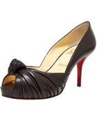 Christian Louboutin Mid-heel Knotted Napa Pump - Lyst