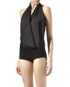 Donna Karan New York Halter Bodysuit - Lyst