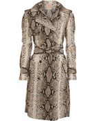 Lanvin Python Trench Coat - Lyst