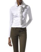 Ralph Lauren Evelyn Ruffle Neck Blouse - Lyst