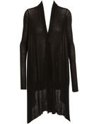 Rick Owens Raised Cotton Pique Knit Cardigan - Lyst