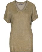 Vince Metallic-knit Sweater - Lyst