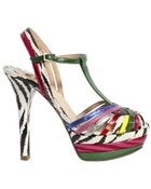 Ernesto Esposito 130mm Patchwork T-bar Sandals - Lyst