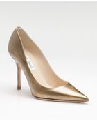 Jimmy Choo Lilac Metallic Leather Pumps - Lyst