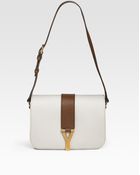 Saint Laurent Chyc Canvas and Leather Flap Bag - Lyst