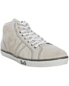 D&G Ice Suede Metallic Trim Hi-top Sneakers - Lyst