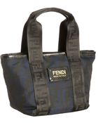 Fendi Black and Indigo Zucca Canvas Mini Tote - Lyst