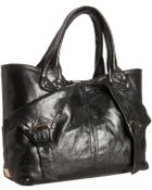 Kooba Black Leather Olive Foldover Flap Shoulder Bag - Lyst