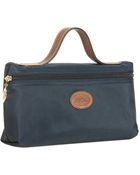 Longchamp Navy Nylon Le Pliage Top Handle Clutch - Lyst