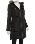 MICHAEL Michael Kors Black Quilted Hooded Down Parka - Lyst
