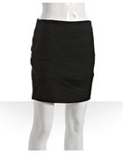 Robert Rodriguez Black Banded Stretch Cotton Mini Skirt - Lyst