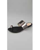 Kors By Michael Kors Zen Toe Ring Flat Sandals - Lyst