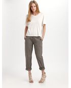 Textile Elizabeth And James Dylan Twill Boyfriend Pants - Lyst