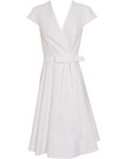 Chloé Cotton Pique Wrap Dress - Lyst