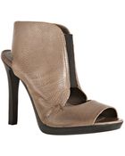 7 For All Mankind Taupe Leather Mariah Slingbacks - Lyst