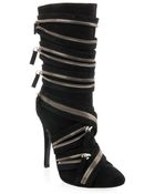Giuseppe Zanotti x Balmain Suede Boots with Zips - Lyst
